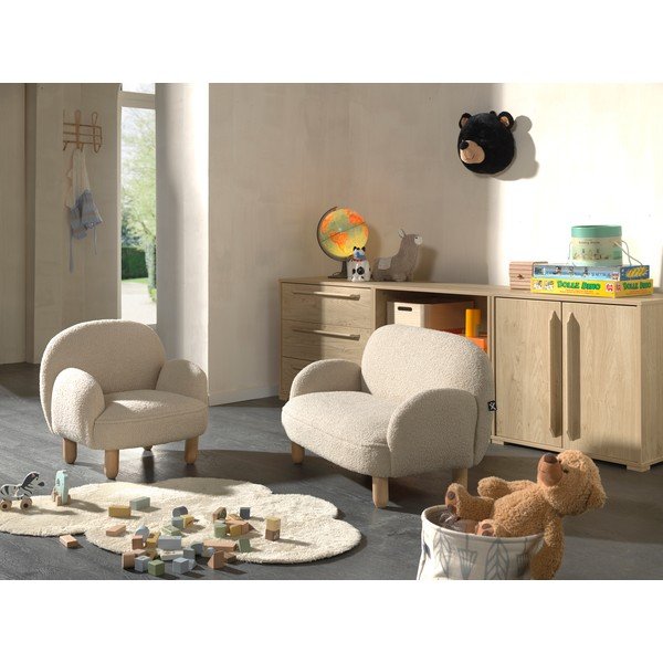 Бежов детски стол от прежда с примки от букле Rocky – Vipack-image-2