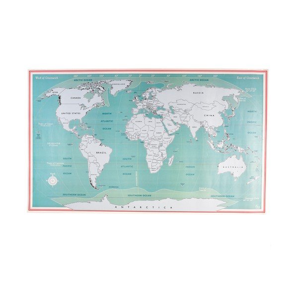 Скреч карта 87x52 cm World Map – Rex London-image-2