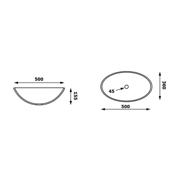 Стъклена мивка 50x36 cm Purus – Sapho-image-4