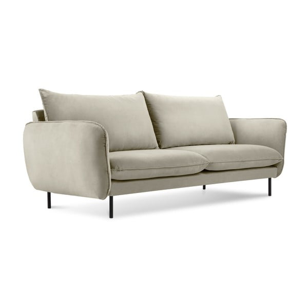 Бежов кадифен диван , 160 см Vienna - Cosmopolitan Design
