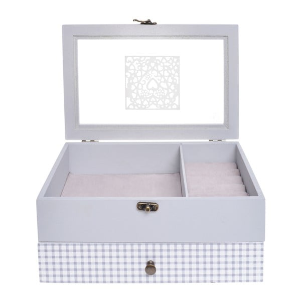 Dřevěná úložná krabička Ewax Razanna, 24 x 15,5 x 10 cm