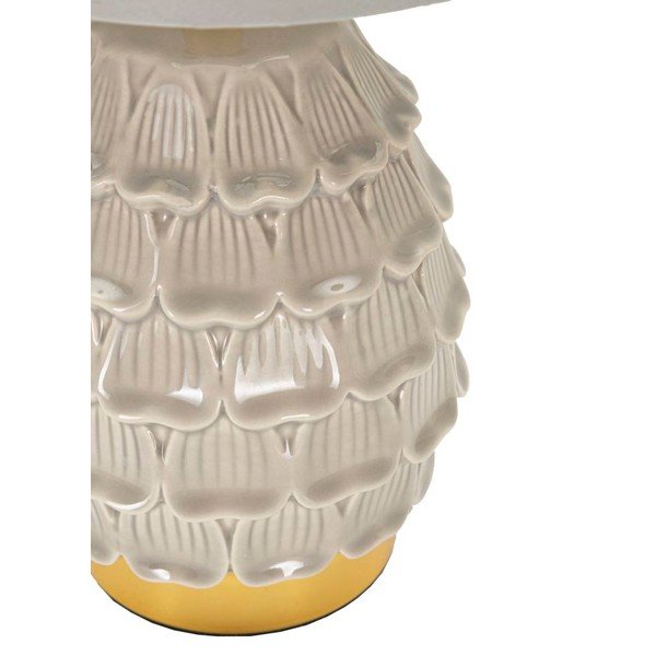 Бежова керамична настолна лампа с текстилен абажур (височина 30,5 cm) Pigny – Mauro Ferretti-image-3