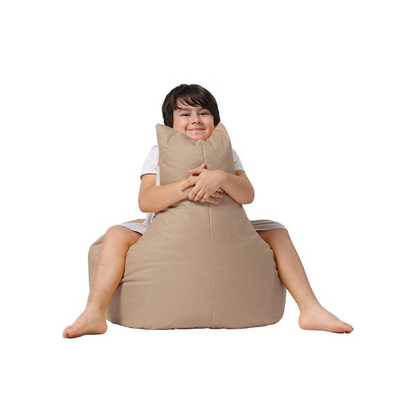 Бежов детски чувал за сядане Baton - Floriane Garden-image-3