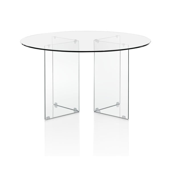 Стъклена кръгла трапезна маса ø 130 cm Kaya – Tomasucci