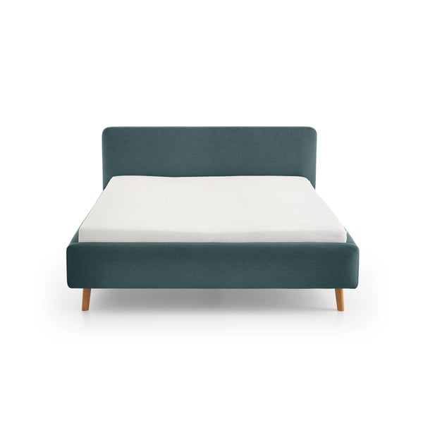 Синьо  двойно легло 140x200 cm тапицирано без ламелно дъно Mattis – Meise Möbel-image-4