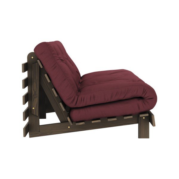 Разтегателен диван в цвят бордо 160 cm Roots - Karup Design-image-4