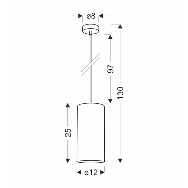 Светлокафява висяща лампа ø 12 cm Ballo - Candellux Lighting-image-2