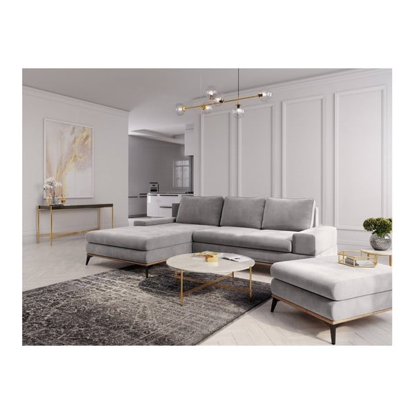 Светлосив пуф Planet - Windsor & Co Sofas-image-3