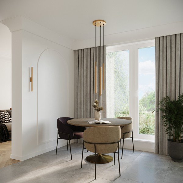 Стенна лампа  в златист цвят ø 2,5 cm Fideus – Sollux-image-4