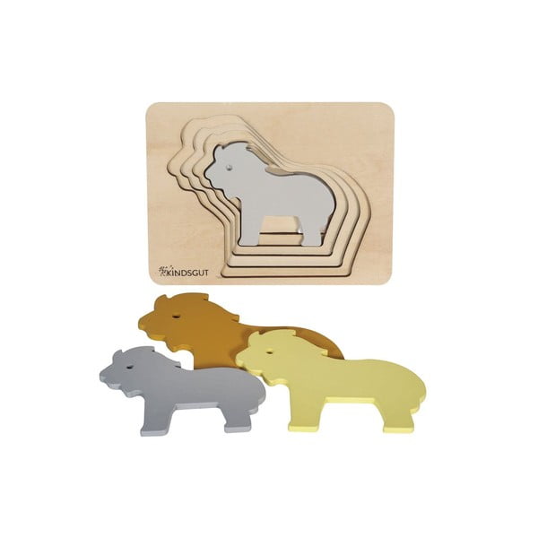 Дървен детски пъзел Лъв - Kindsgut-image-3