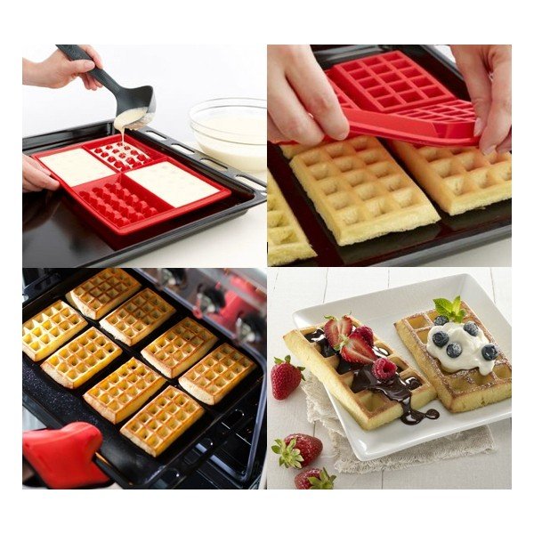Silikonová forma na wafle, 2 ks-image-1