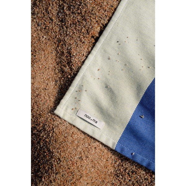 Светложълта/синя памучна плажна кърпа 100x160 cm Su – noo.ma-image-3