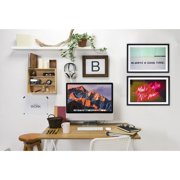 Плакат в рамка от африканска върба Salsa Not War, 40 x 30 cm - Really Nice Things-image-1