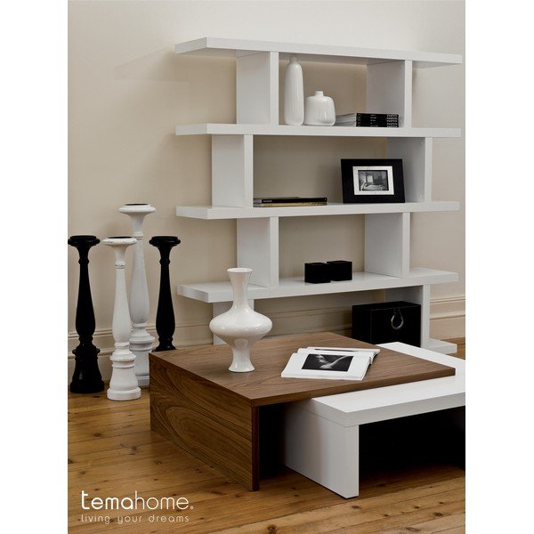 Бял матов шкаф за книги 163x172 cm Step - TemaHome-image-4