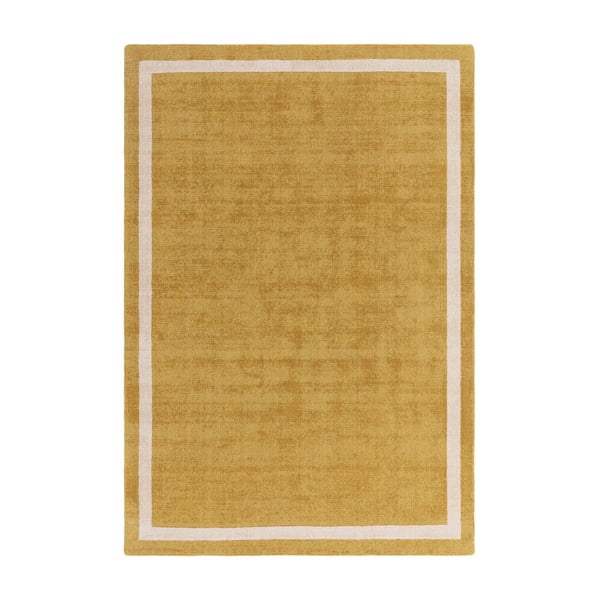 Ръчно изработен вълнен килим в цвят жълта охра 68x240 cm Albi – Asiatic Carpets