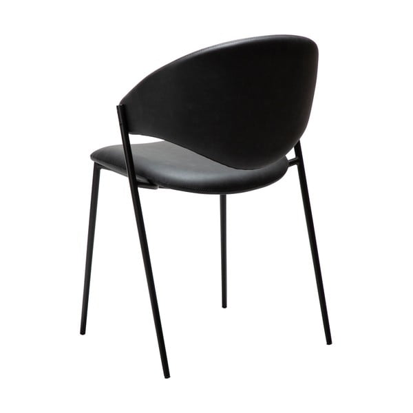 Черен трапезен стол от имитация на кожа Zone – DAN-FORM Denmark-image-3