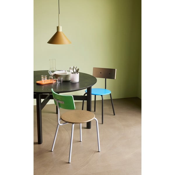 Черна кръгла трапезна маса ø 140 cm Fjord – Hübsch-image-1