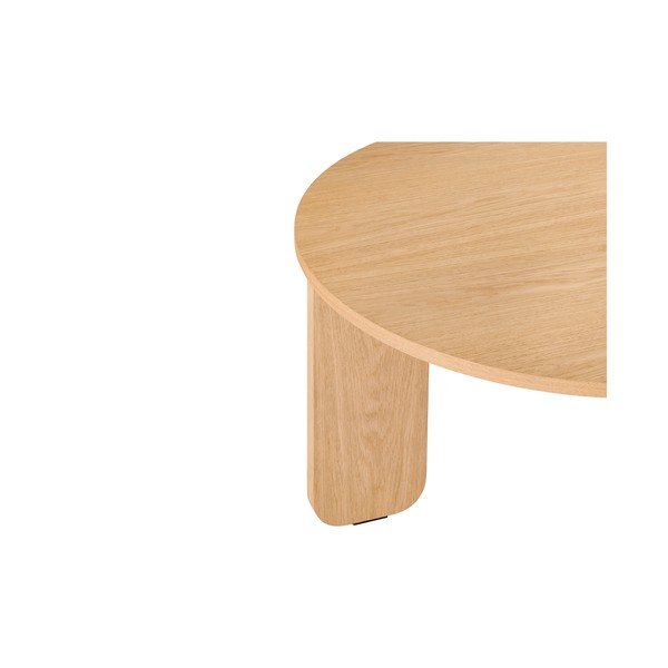 Кръгла масичка за кафе с дъбов плот в естествен цвят ø 75 cm Kuvu – noo.ma-image-3