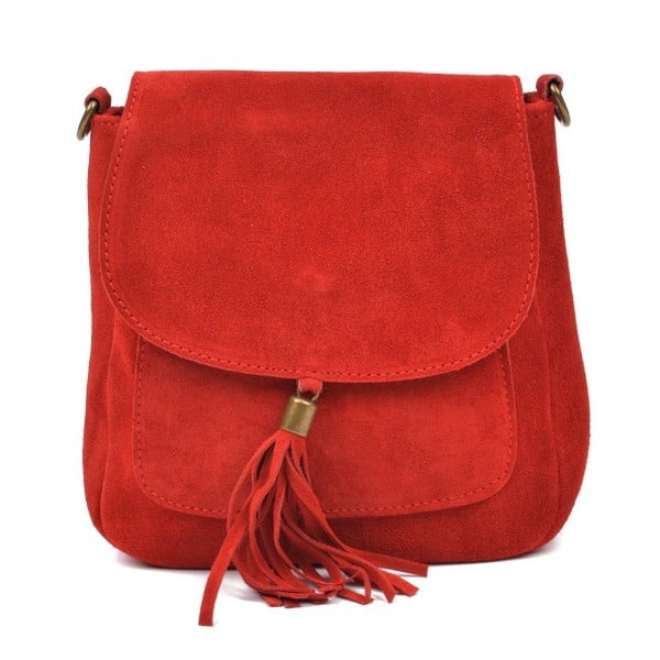 Червена кожена чанта Kaello - Anna Luchini