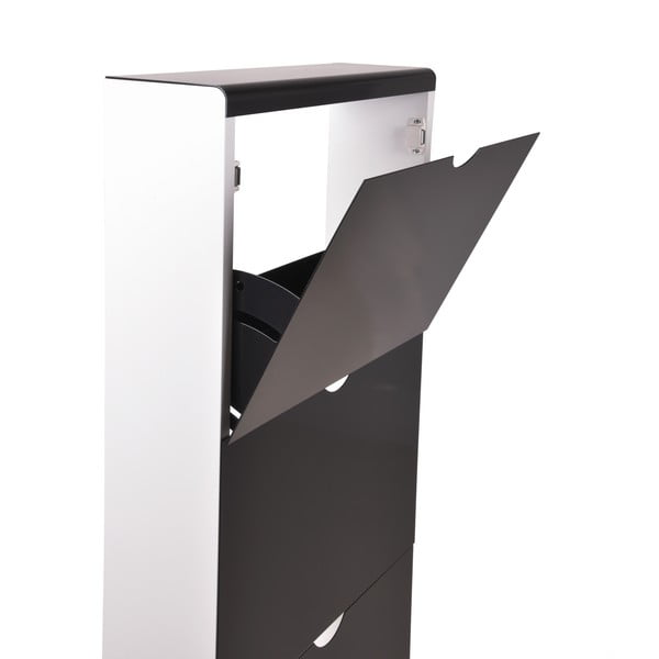 Черна метална стойка за обувки 51x138x16 cm – Household Pleasure-image-2