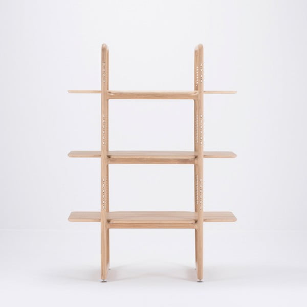 Библиотека за книги от масивна дъбова дървесина , височина 140 cm Muse - Gazzda-image-3