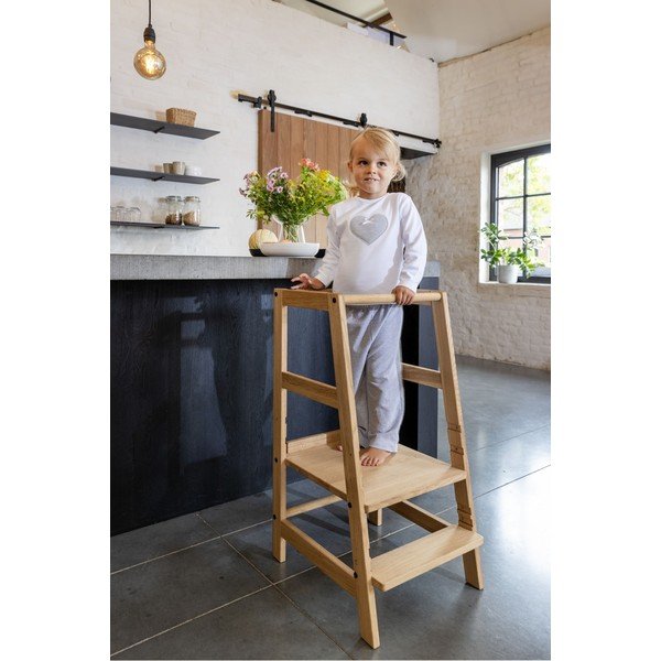 Учебна кула от масивен дъб в естествен цвят Forrest – Vipack-image-1