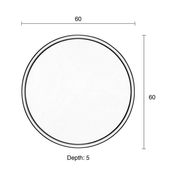 Огледало за стена от златна стомана, ø 60 cm Bandit - Zuiver-image-1