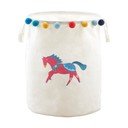 Бяла текстилна детска кошница за играчки ø 38x48 cm Mimo Eclectic Horse – Premier Housewares
