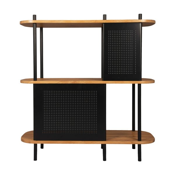 Черна стоманена етажерка Единствена, 80 x 83,5 cm - Leitmotiv-image-1