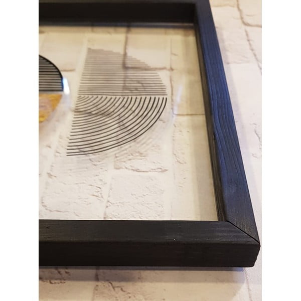 Картина върху стъкло в черна рамка Shapes II., 32 x 42 cm - Vavien Artwork-image-1