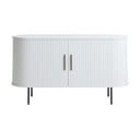 Бял скрин с плъзгащи се врати 140x76x45 cm Nola – Unique Furniture