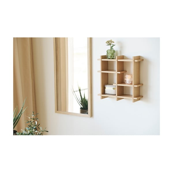 На няколко нива стенен рафт от декор от дъб  в естествен цвят 40 cm Olsberg – House Nordic-image-1