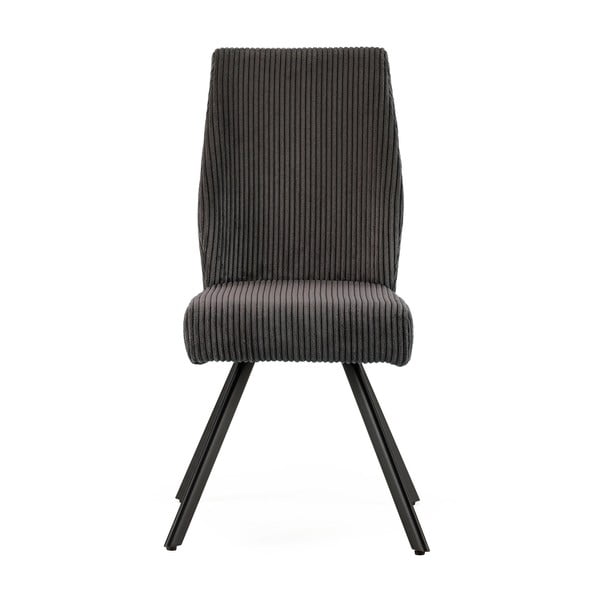 Тъмносиви велурени трапезни столове в комплект 2 бр. Anibal – Marckeric-image-2