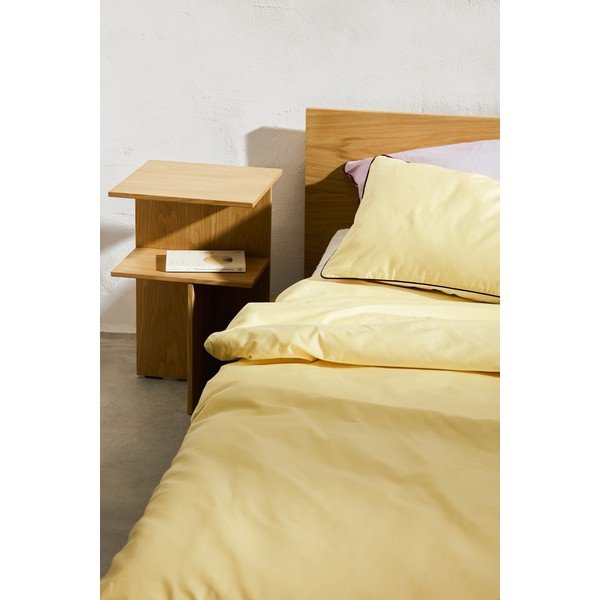 Жълт двоен чаршаф за завивка от памучен сатен 200x200 cm Oba – noo.ma-image-4