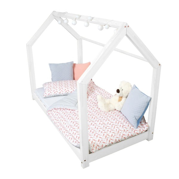 Dětská bílá postel s bočnicemi Benlemi Tery, 80 x 160 cm