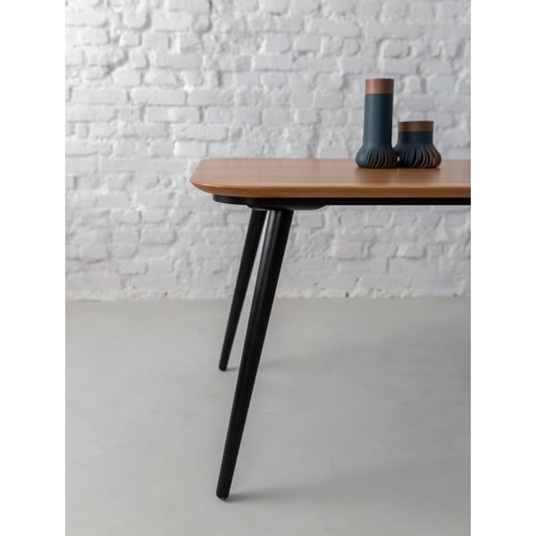 Трапезна маса от ясенова дървесина с черни крака , 180 x 90 cm Contrast - Ragaba-image-2