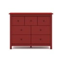 Червен нисък скрин от борова дървесина 110x80 cm Misti - Marckeric