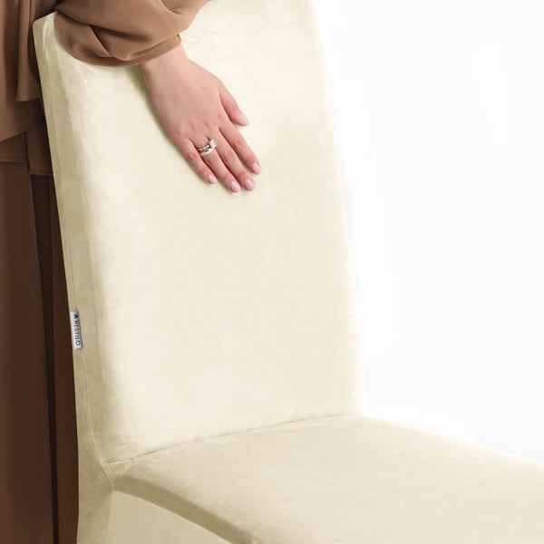 Кремаво ластично покривало за стол 48 cm Sento – Restilo-image-4