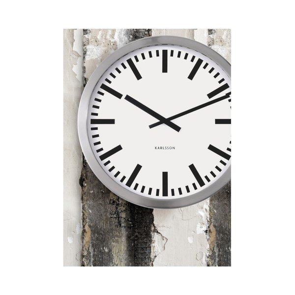 Šedé hodiny Present Time Station, velké-image-1