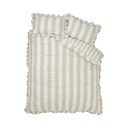 Бежово единично  спално бельо 135x200 cm Seersucker Frill Stripe – Catherine Lansfield
