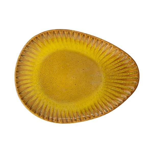 Жълта чиния за сервиране , 26,5 x 20 cm Cala - Bloomingville
