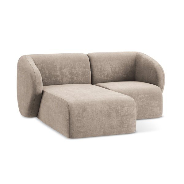 Светлокафяв шенилов ъглов диван (ляв ъгъл) Lani – Makamii-image-4