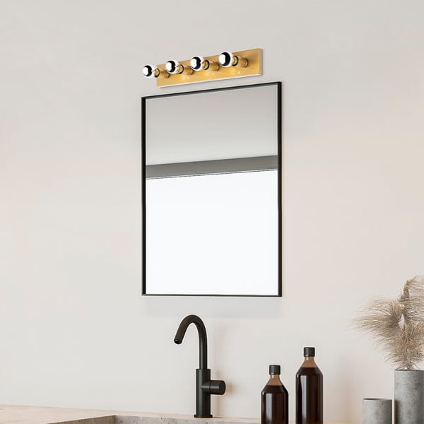 Стенна лампа в златист цвят Mirro – Opviq lights-image-1