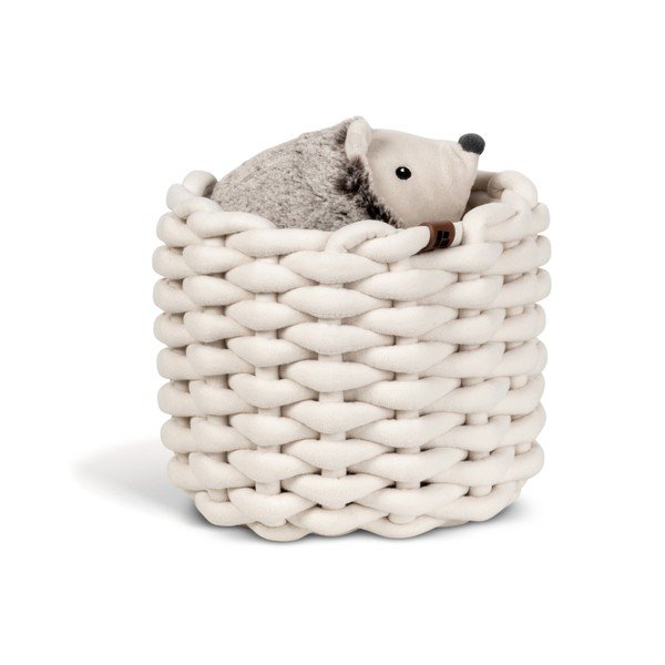 Текстилна кошница ø 21x17 cm Peach Skin Round S – Bigso-image-4