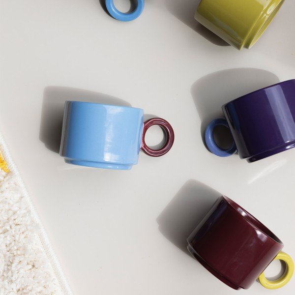 Светлосиня глинена чаша 280 ml Lou – ONA-image-1