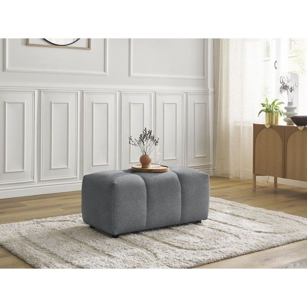 Сива шенилова табуретка Roxelane – Bobochic Paris-image-4