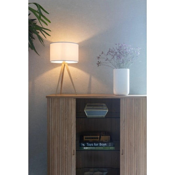 Бяла настолна лампа Дърво, ø 28 cm Tripod - Zuiver-image-1