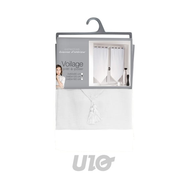 Бели завеси в комплект от  2 бр. 60x120 cm Voiline – douceur d'intérieur-image-3