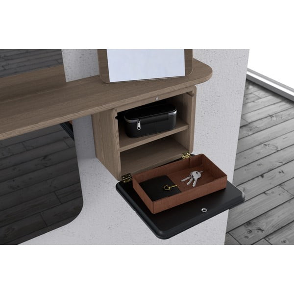 Комплект за коридор в дъбов декор в цвят антрацит-природен One More Look - UMAGE-image-1