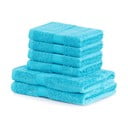 Сини хавлии и кърпи за баня със смес от бамбук и тери в комплект от 6 бр. Bamby – DecoKing